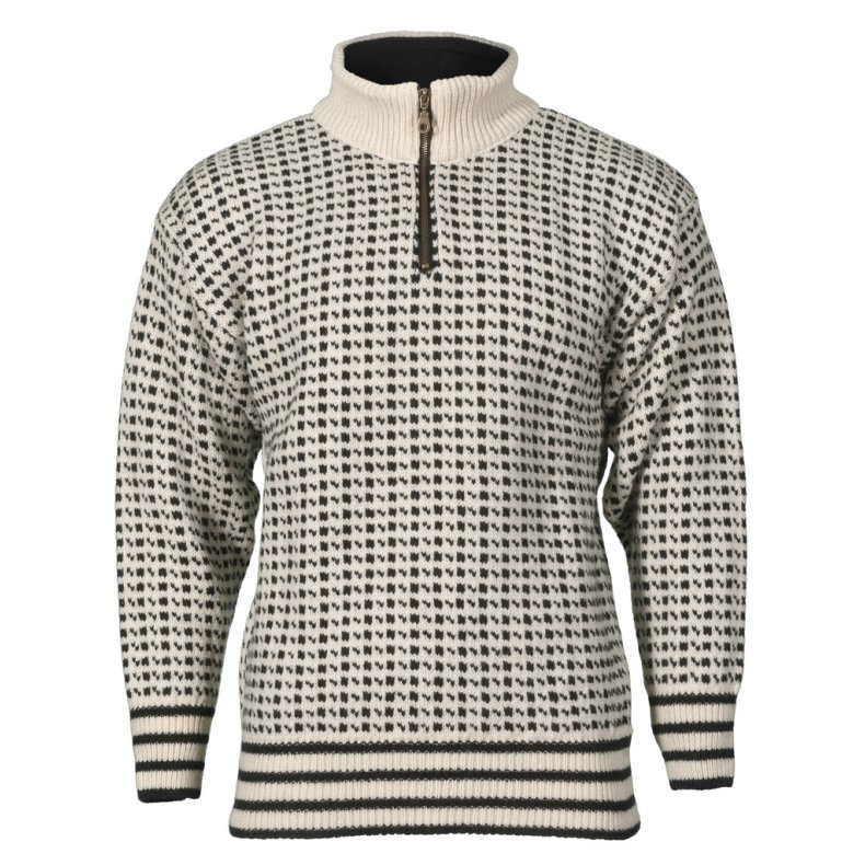 100% Norsk uld sweater m/lynls 