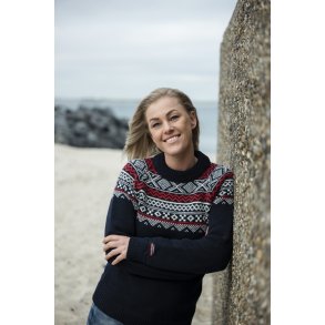 Norsk sweater 100% ren uld m/Ikonisk Setesdalsmnster