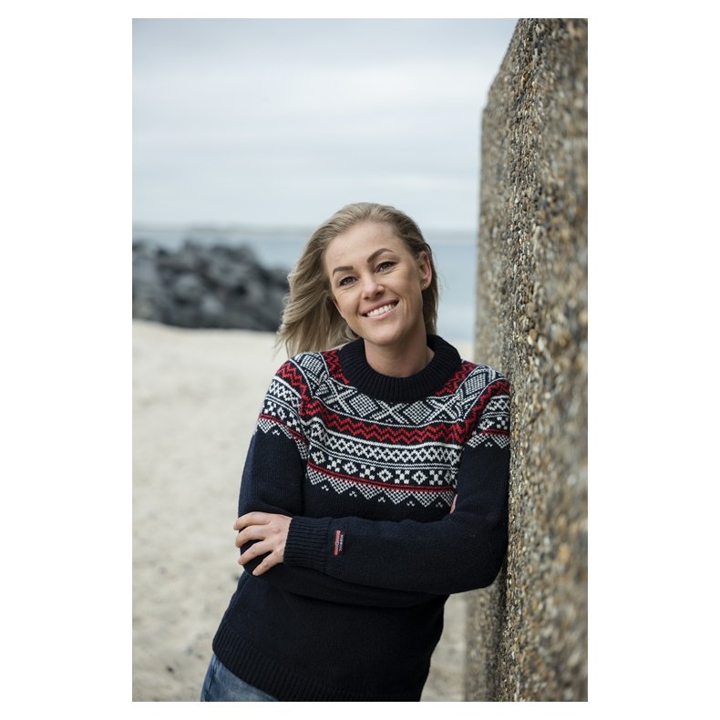 Norsk sweater 100% ren uld m/Ikonisk Setesdalsmnster