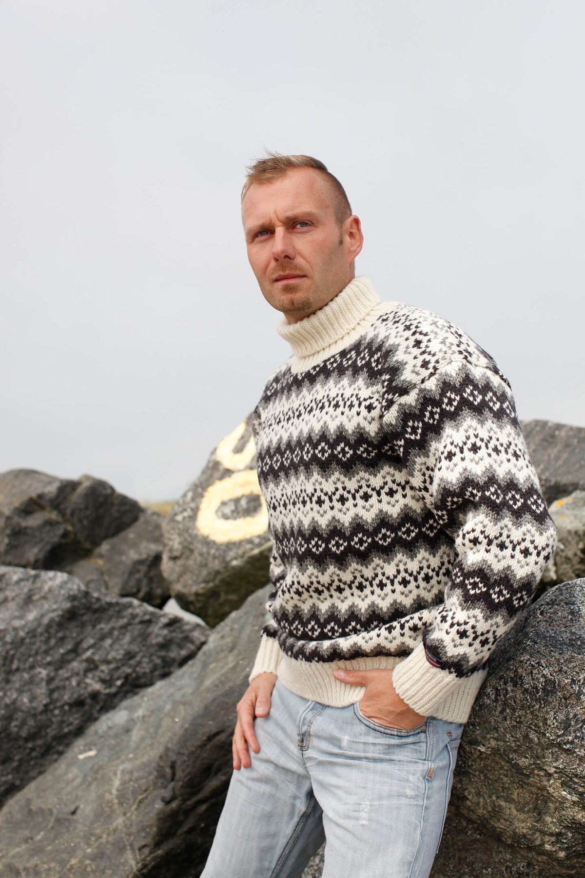 Køb af Islænder rullekrave i 100% ren uld