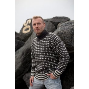 Klassisk Islandsk sweater med rullekrave 100% uld