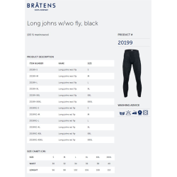 Norsk "longjohn" 100% merinould