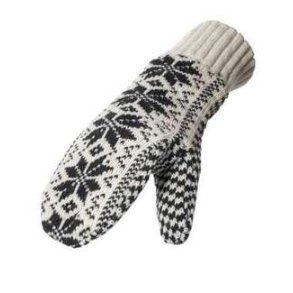 100% Norsk uld luffer i hvid